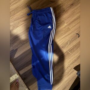 Adidas Kids Royal Blue Joggers with White Stripes